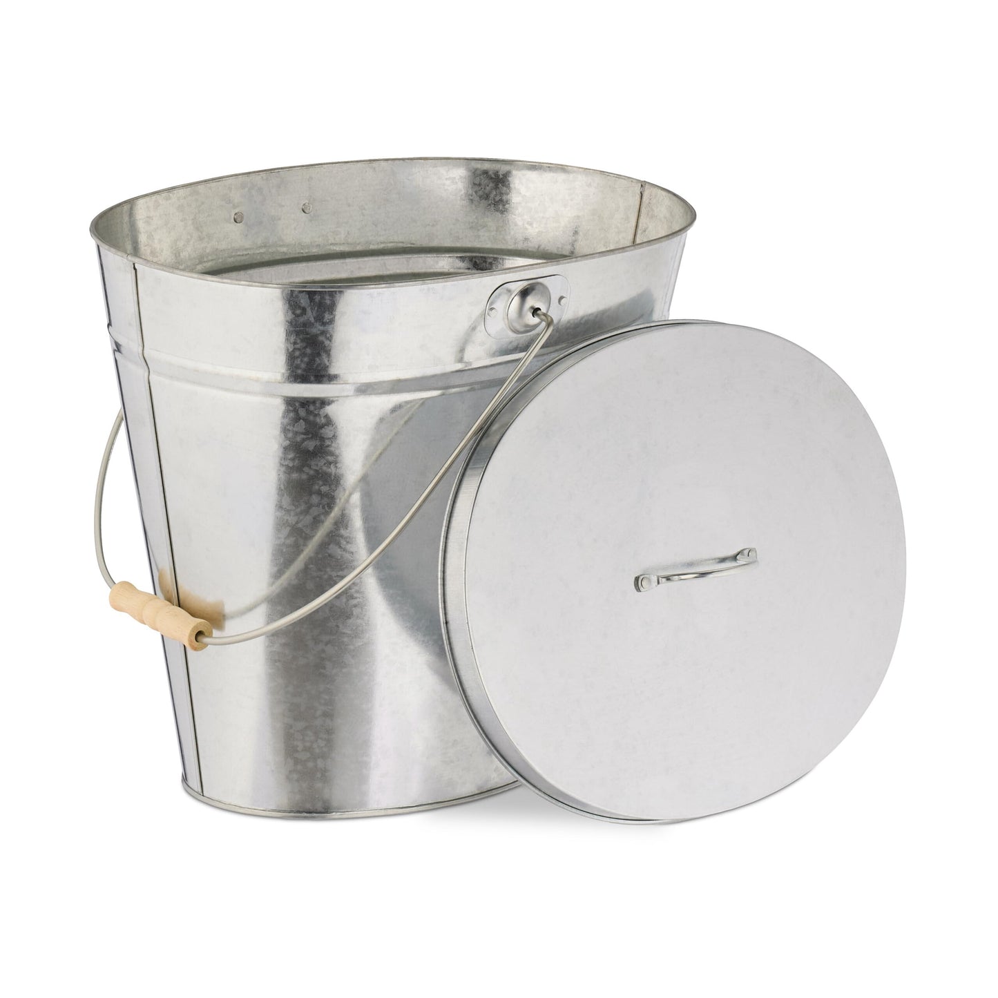 Ascheeimer mit Deckel, 12 l