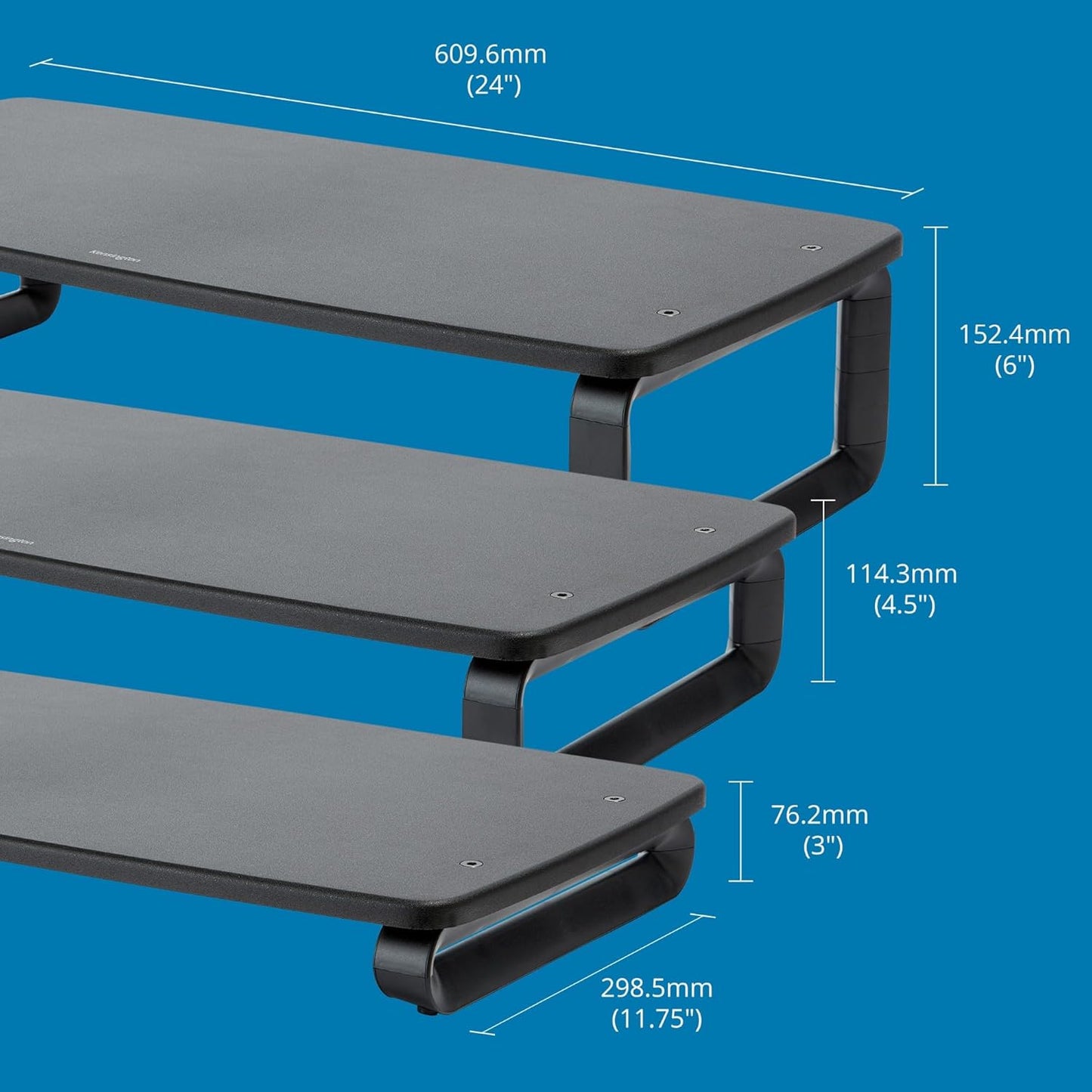 SmartFit Monitorstand für breite Bildschirme, Schwarz Bis 27 Zoll Monitor Extra breit