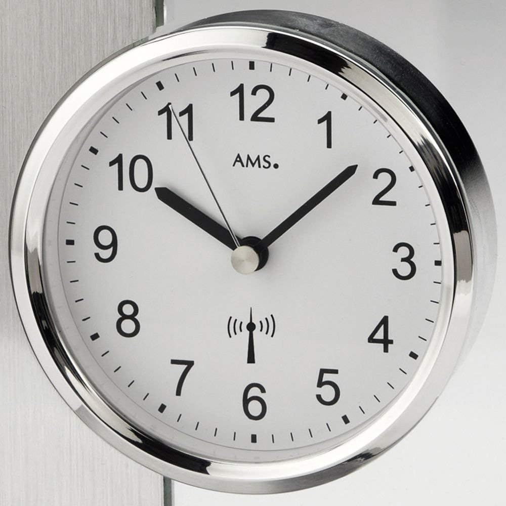 Tischuhr AMS 5140 (33 x 27 x 15 cm), Silber, 33 x 27 x 15 cm