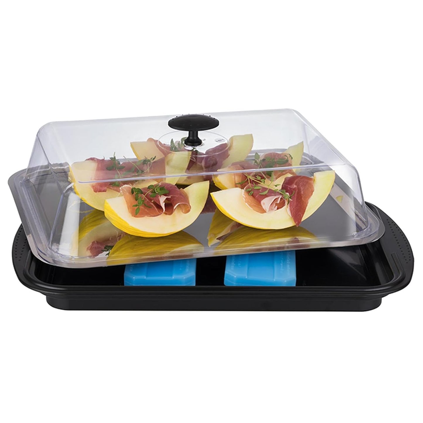 Thermo Tablett-Set, eckig Schwarz