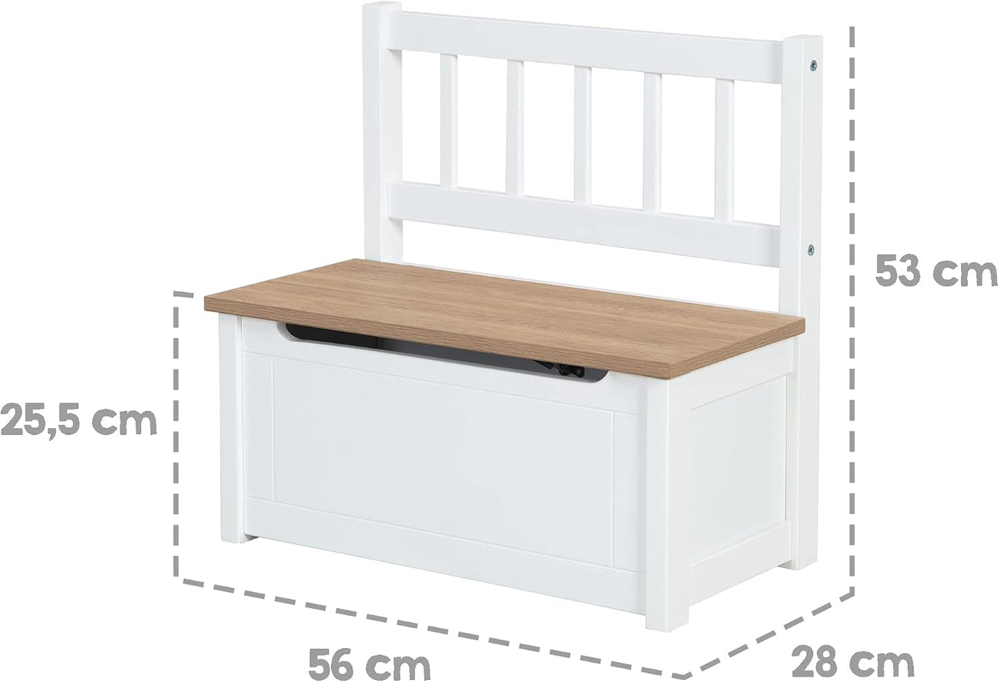 Kindertruhenbank Woody, Weiss
