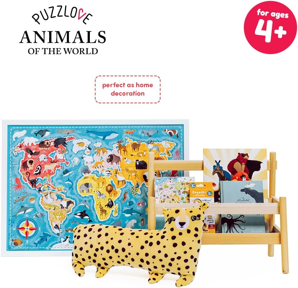 Puzzlove Puzzle Tiere der Welt, Puzzlove Animals of the World (60 pcs)