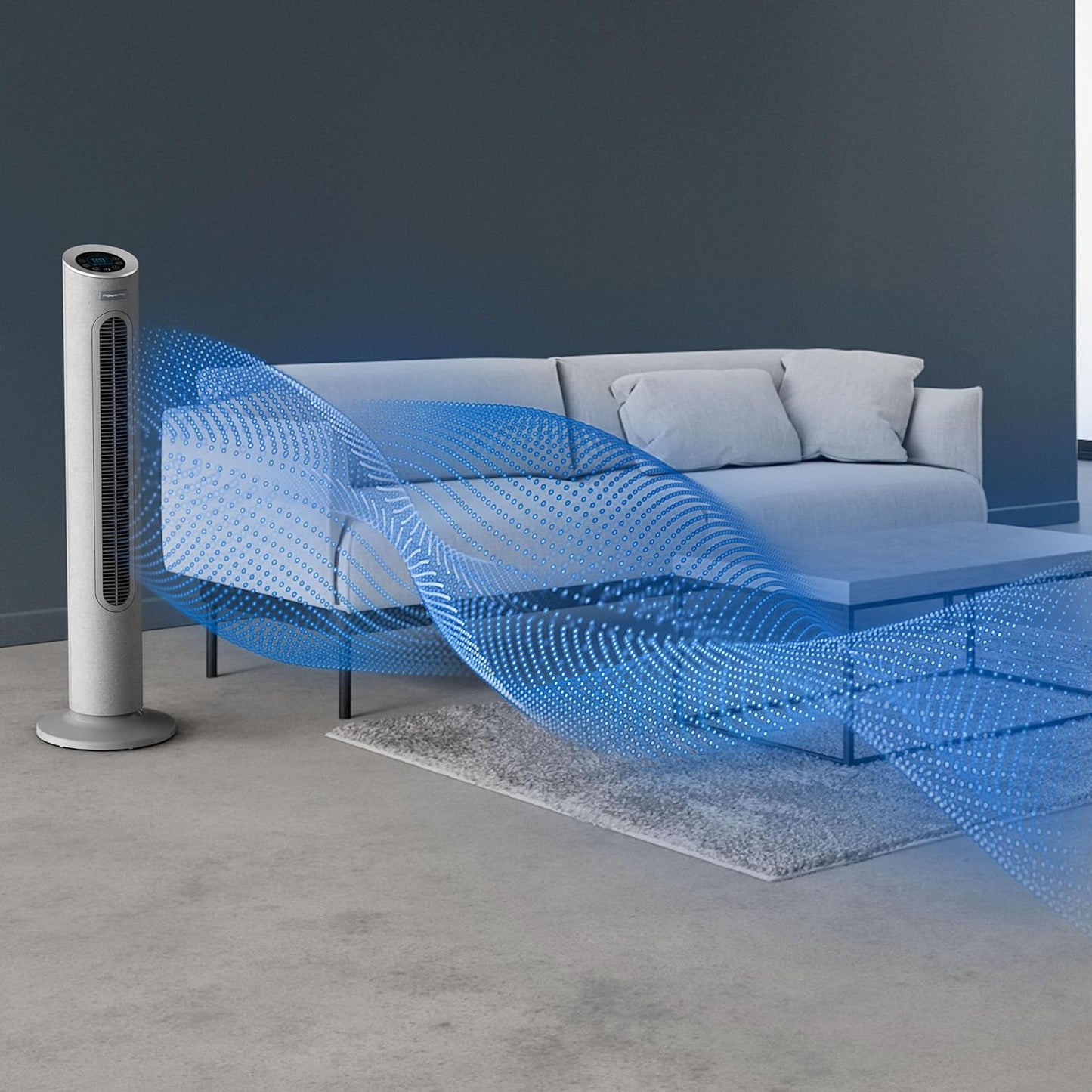 Eole Home Turmventilator mit 7 Geschwindigkeiten, 40 db/ 7 Geschwindigkeitsstufen / Fernbedienung