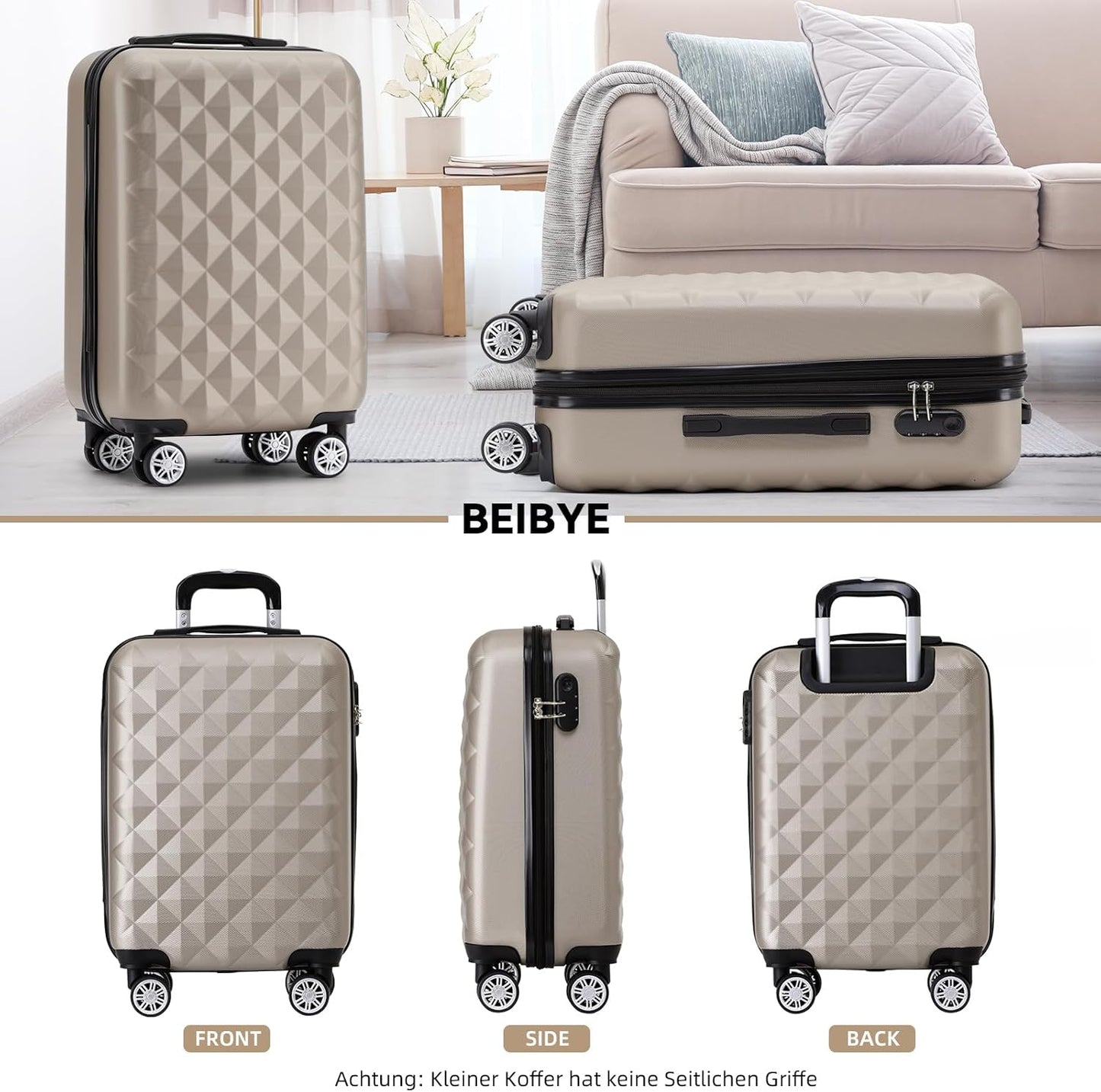 Hartschalen-Trolley, Champagner M