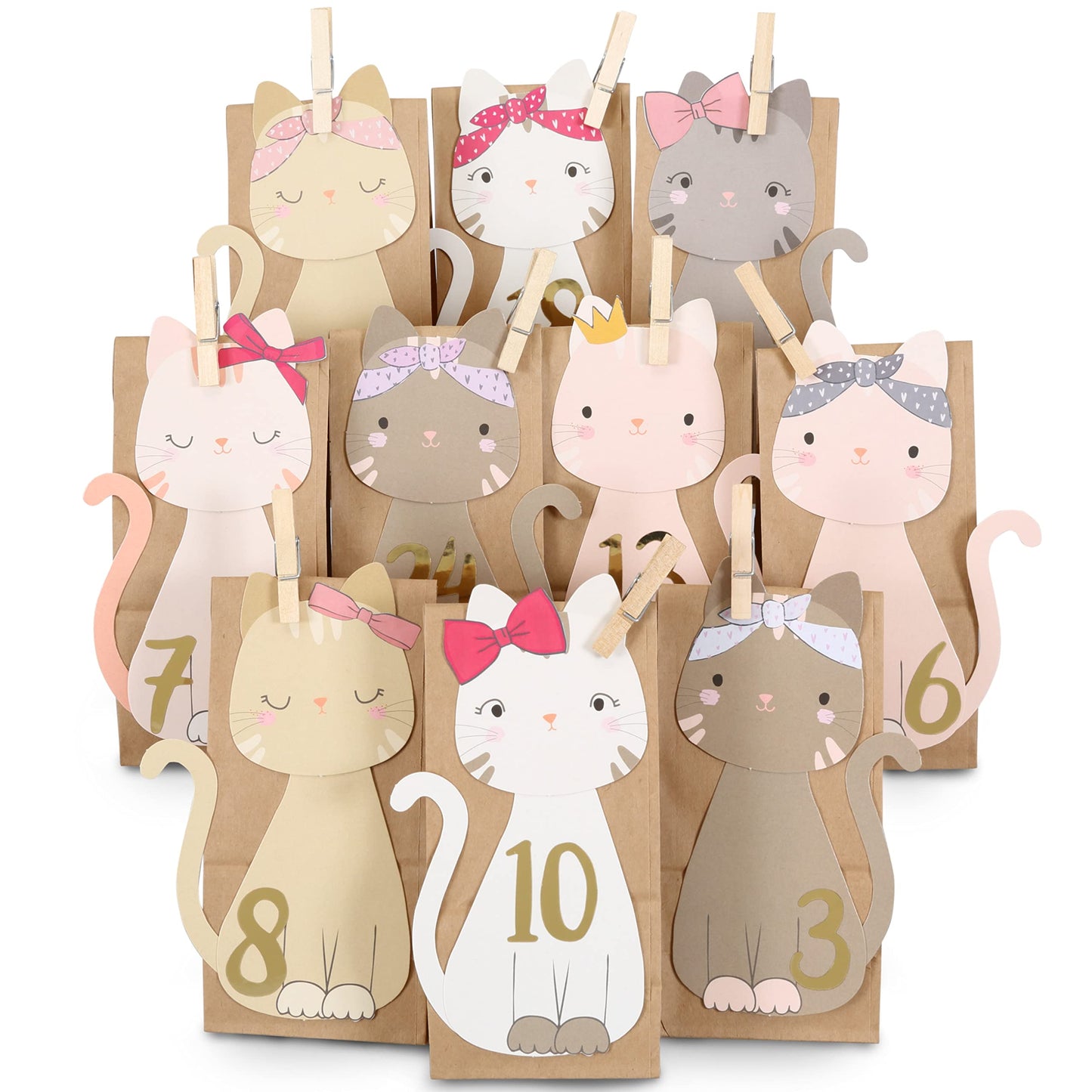 Adventskalender zum Befüllen, Katzen