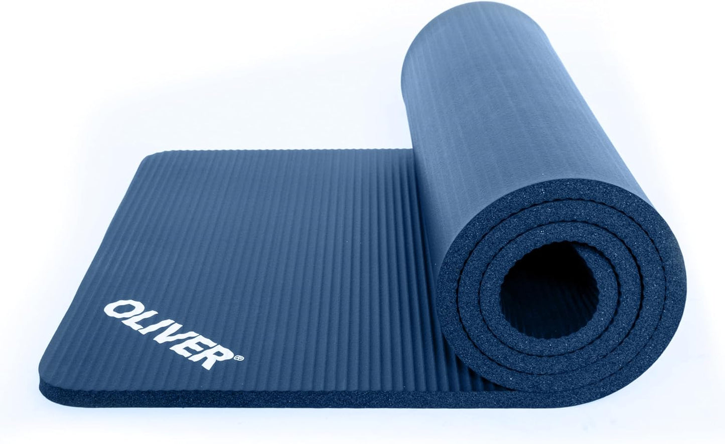 Gymnastik- & Yogamatte mit Ösen, 180 x 60 x 1,5 cm (Mit Ösen) Blau