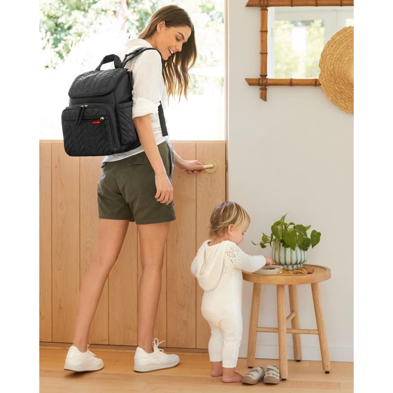 Forma Wickelrucksack mit Wickelunterlage, Schwarz