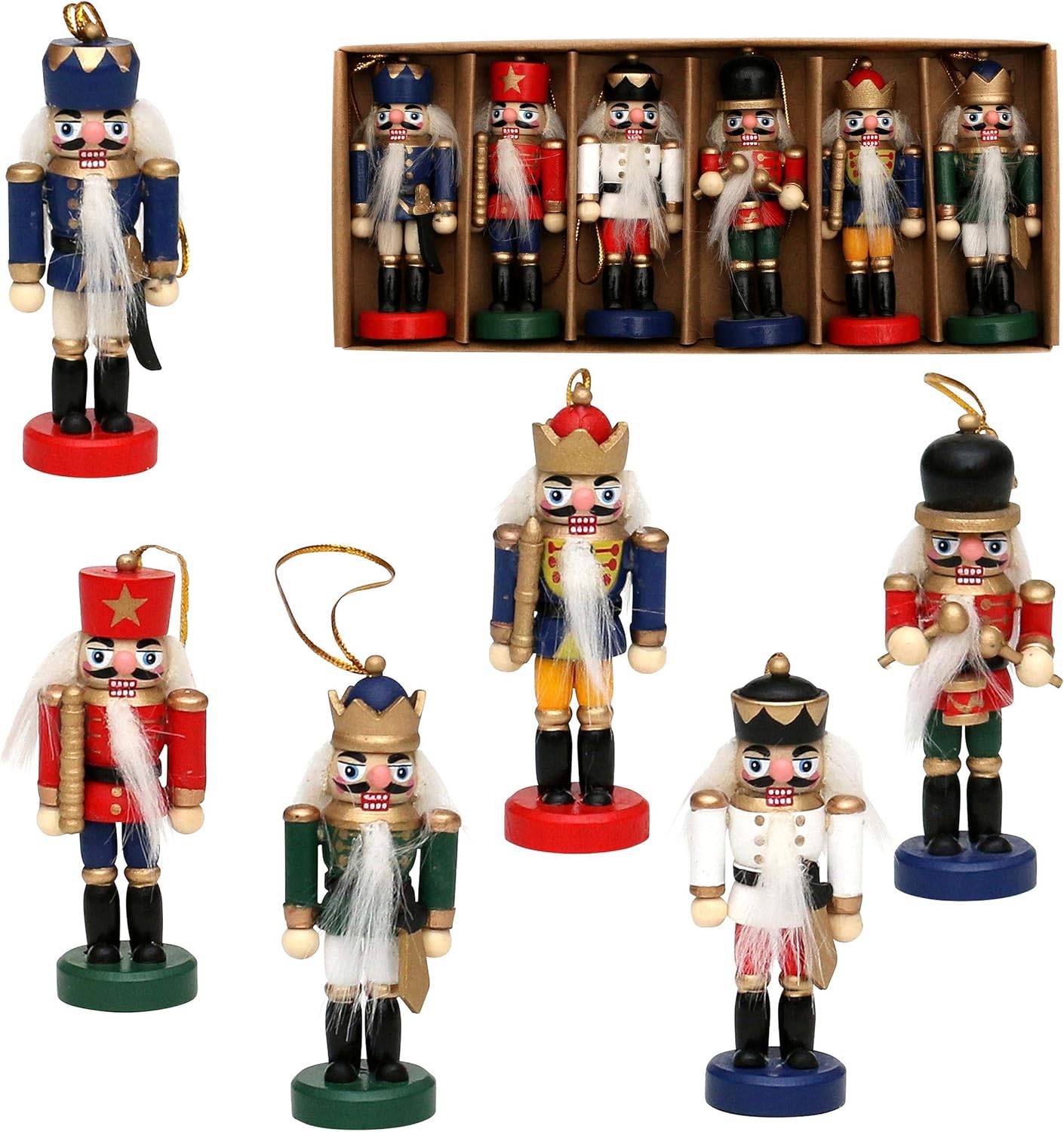 6-teiliges Nussknacker-Set, 8 cm