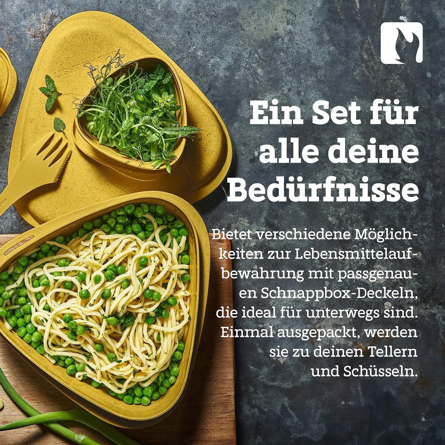 6-teiliges Camping-Geschirr-Set, Musty Yellow
