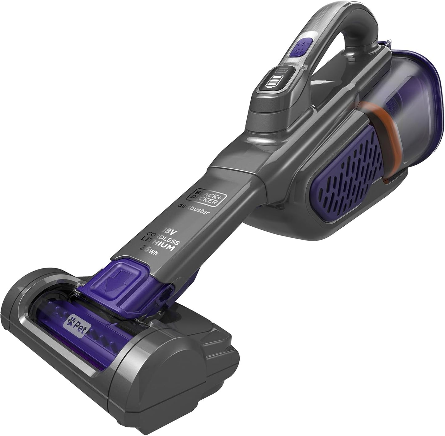 Akkustaubsauger Dustbuster Gen 11 Pet 18, mit Tierhaarbürste & Ladekabel Titanium/Silber/Violett