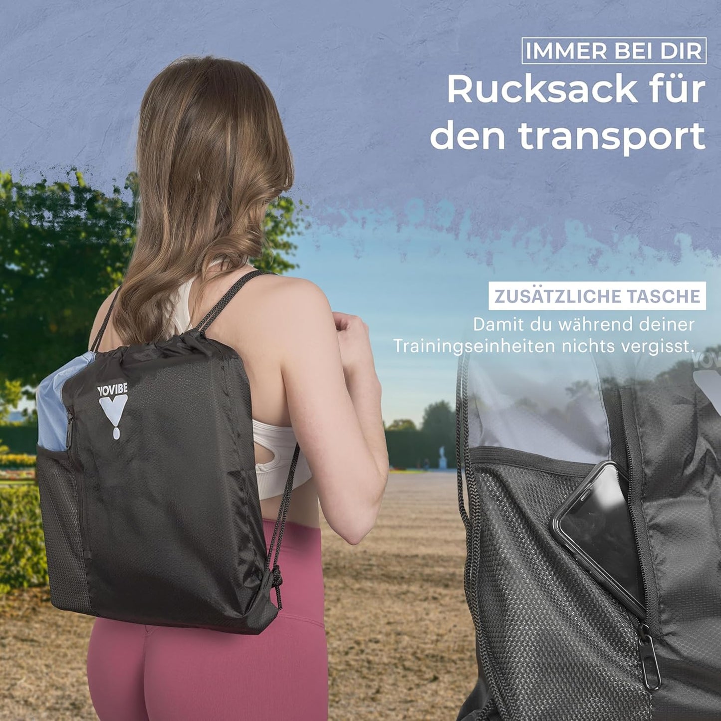 Faltbare Yogamatte, Blau