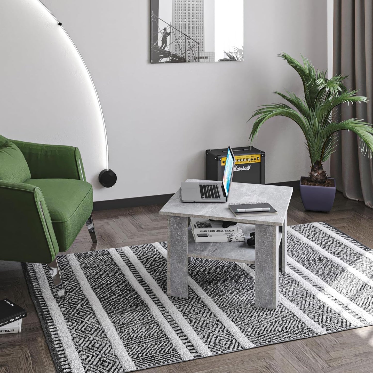 Moderner Beton-Couchtisch (60 x 60 cm), 60 x 60 x 43 cm Beton