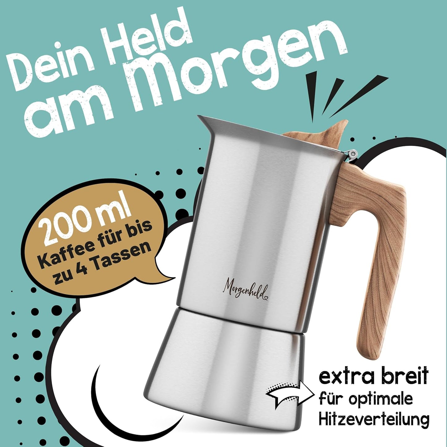 Espressokocher, 200ml (4 Tassen)