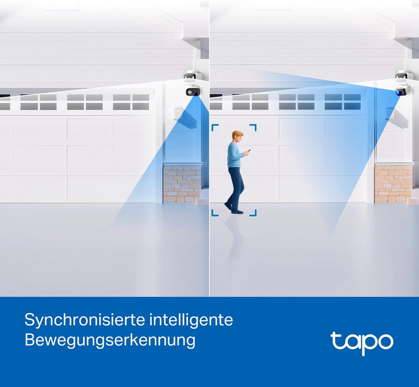 C246D WLAN Überwachungskamera Aussen 2K Dual-Objektiv, WLAN