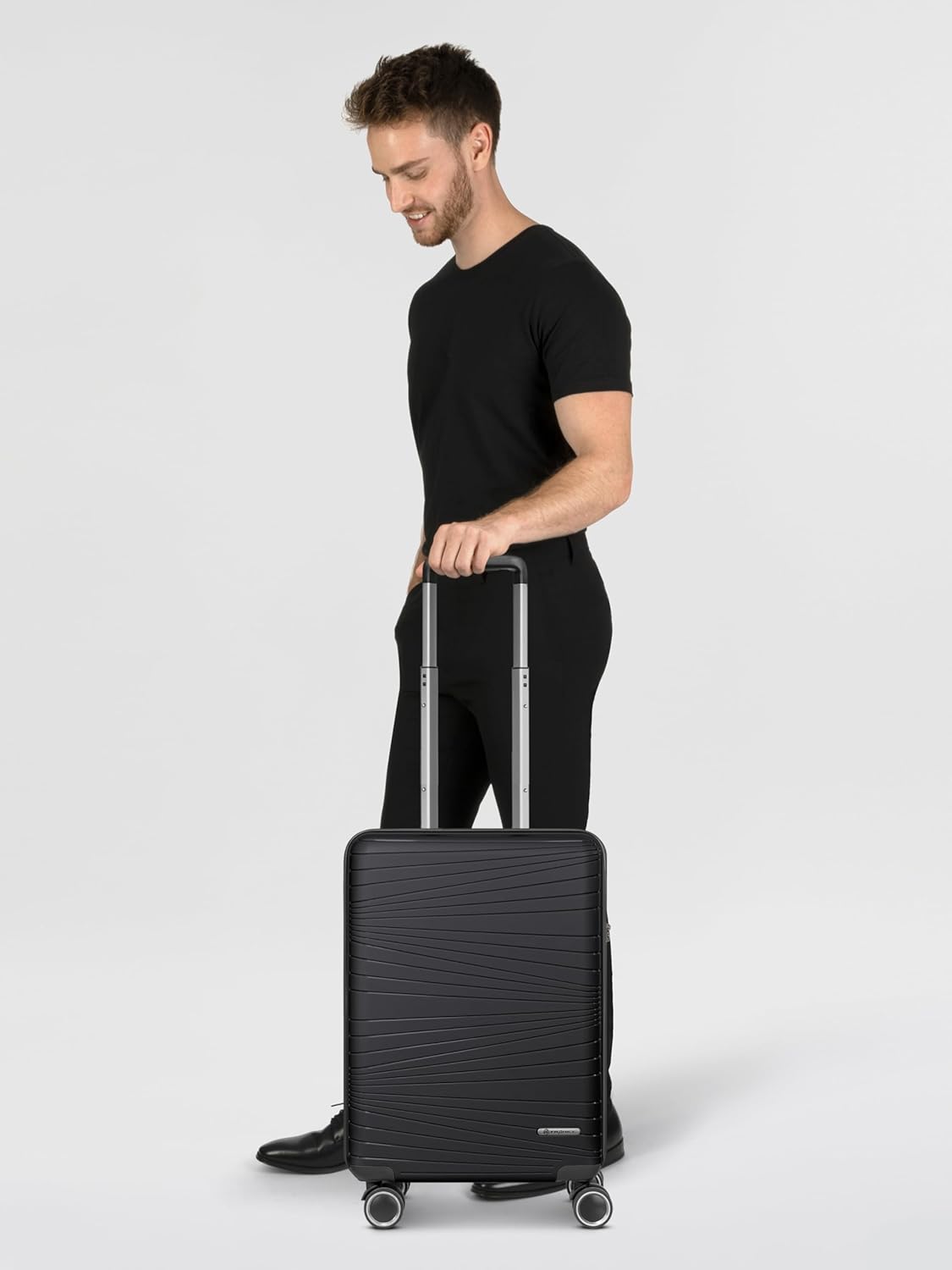 Dallas 3.0 Hartschalen-Trolley mit Rollen und TSA-Schloss, Schwarz Koffer S (55 cm)
