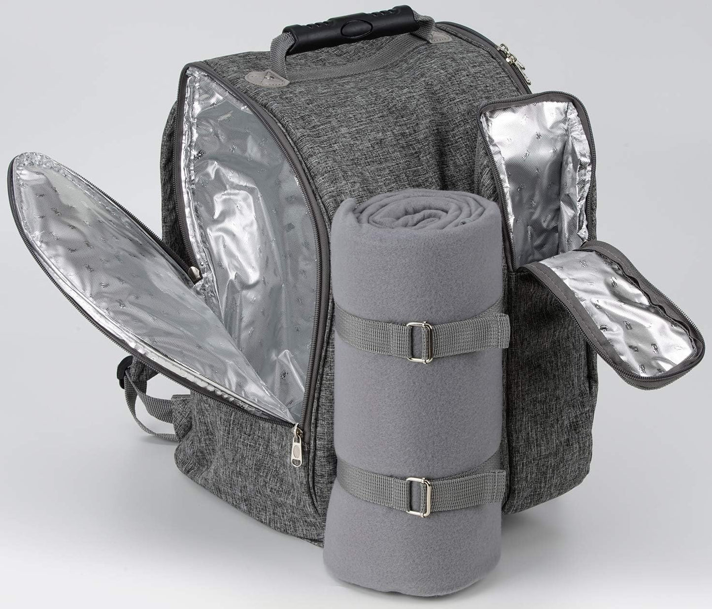 Picknickrucksack, Grau - 2 Personen