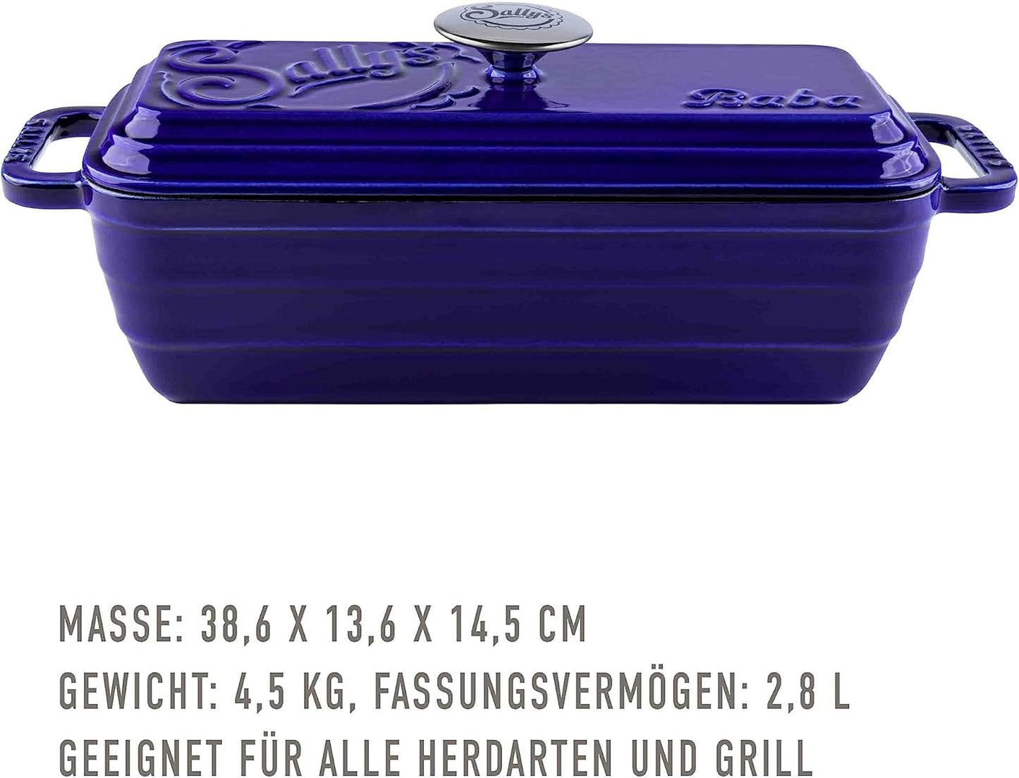 Brot-Backform Baba, Royal Blue Majolika