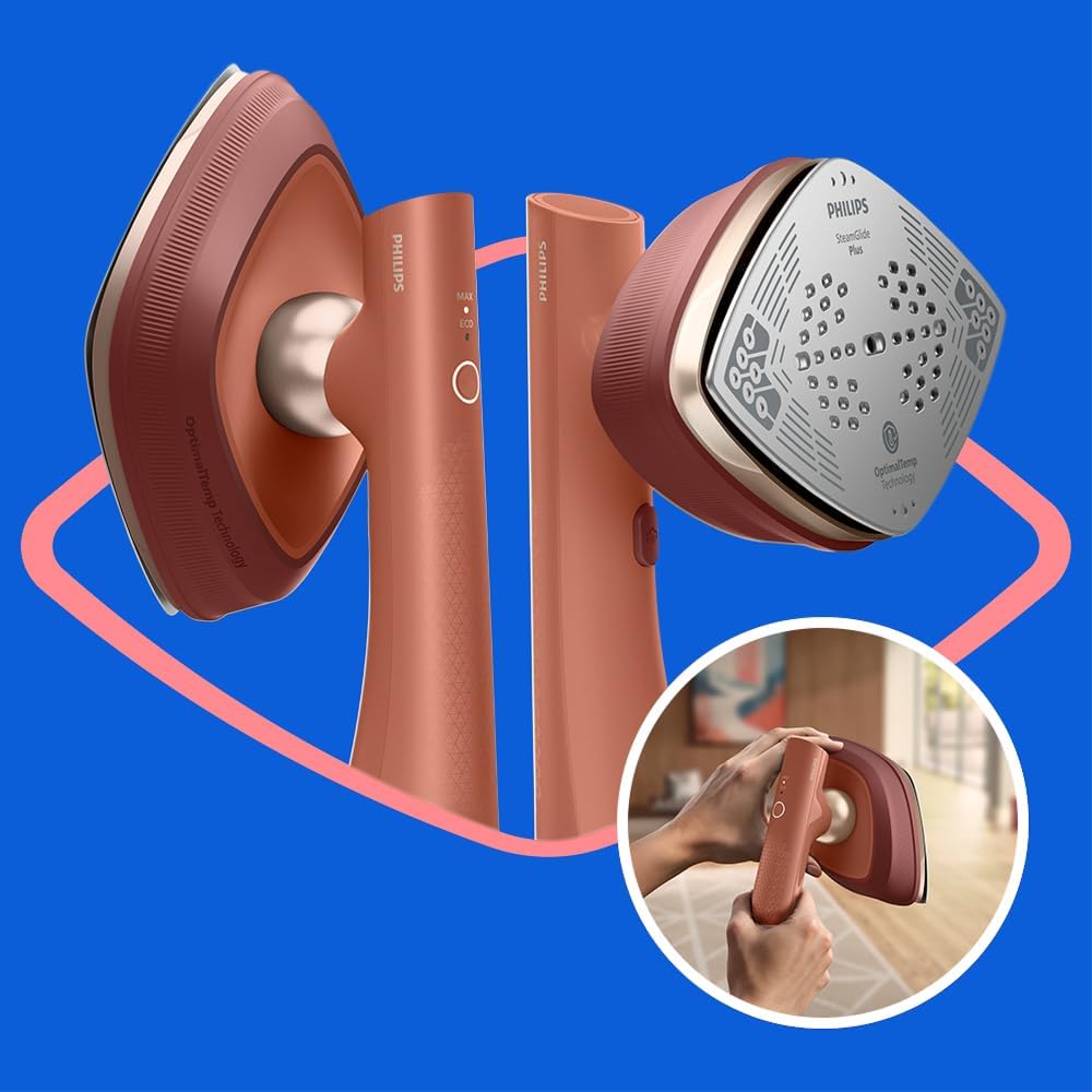 OneTurn 2in1 Bügeleisen und Steamer 1800 W, Stylemat Terracotta