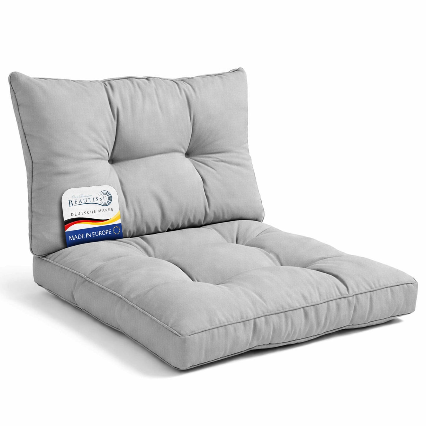 2er-Set Lounge-Auflagen-Set, Hellgrau 2er Set (40x40 & 50x40)