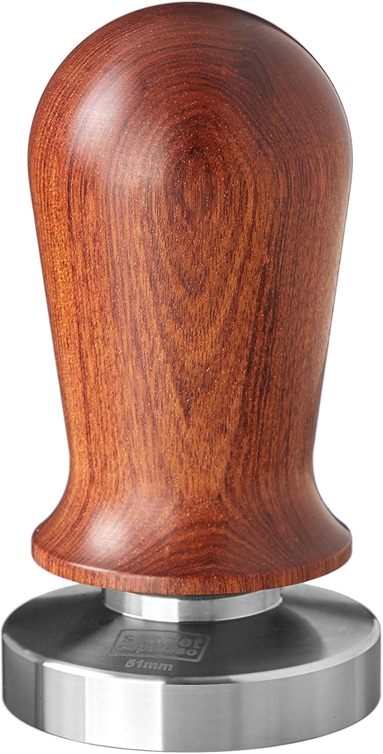 Espresso Tamper Perfetto, 51 mm Sandelholz - Dunkelbraun