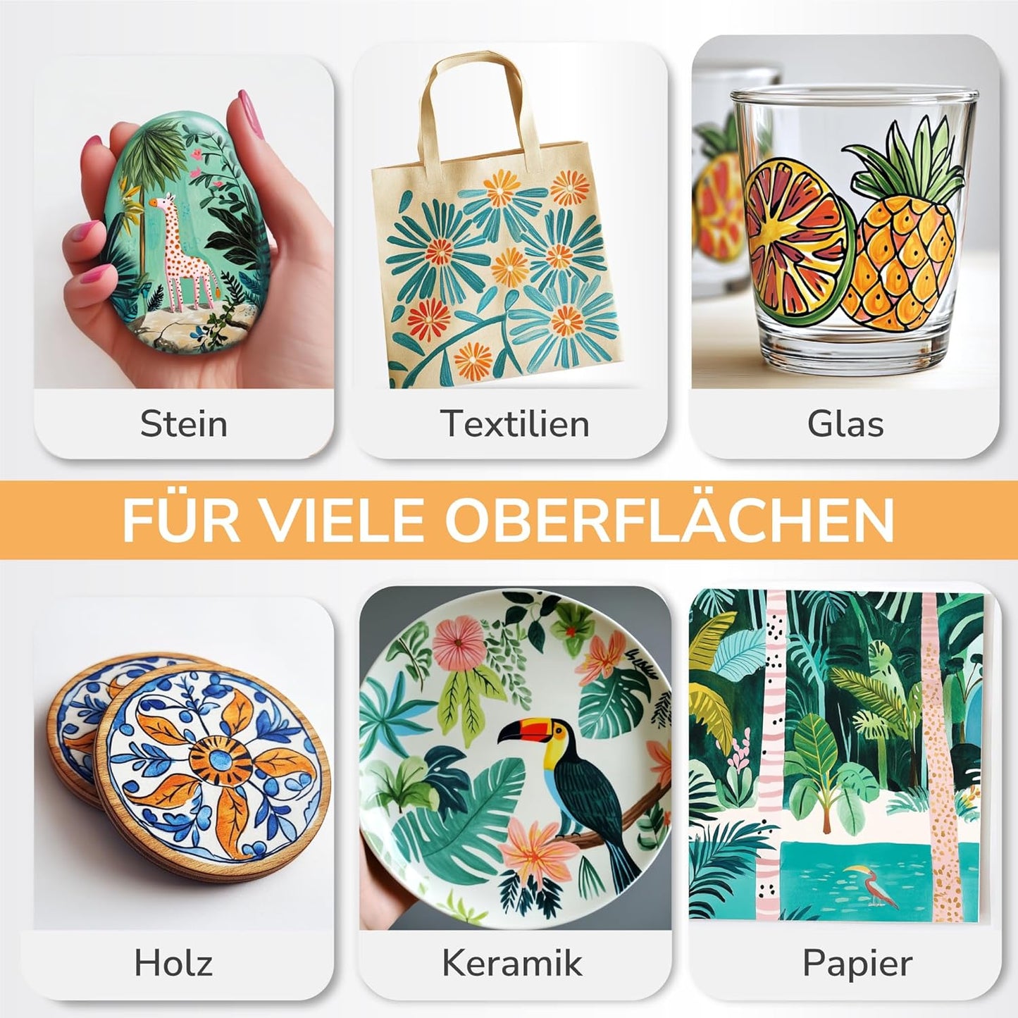 Acrylstifte-Set mit Doppelspitze (72 Stück)