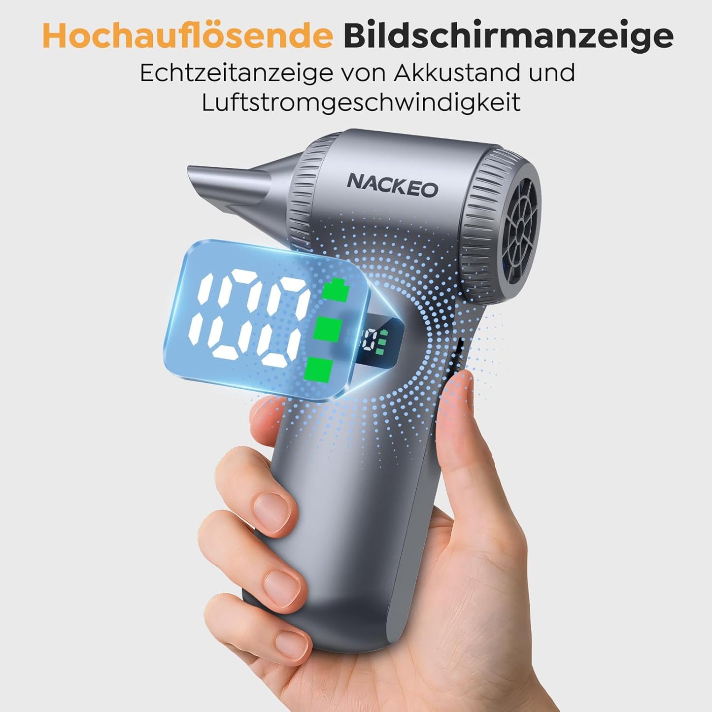 Kabelloses Mini-Luftgebläse mit 10500mAh Akku, 230000 U/min