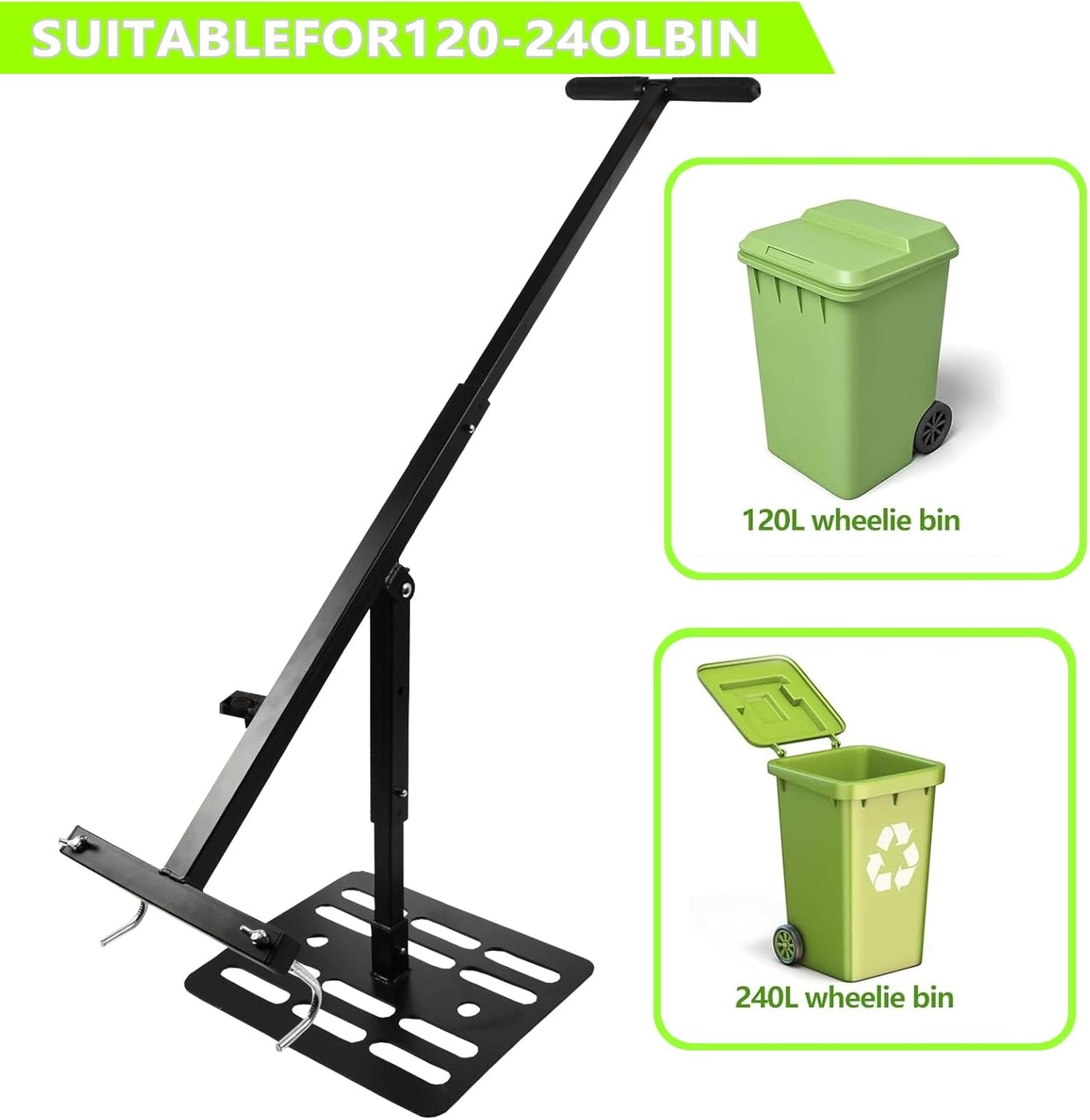 Höhenverstellbare Müllpresse