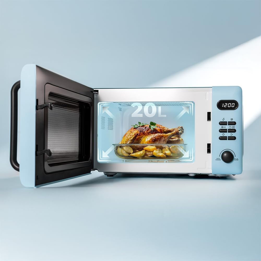 Mikrowelle mit Grill und Auftaufunktion, Grün Digital | Grill