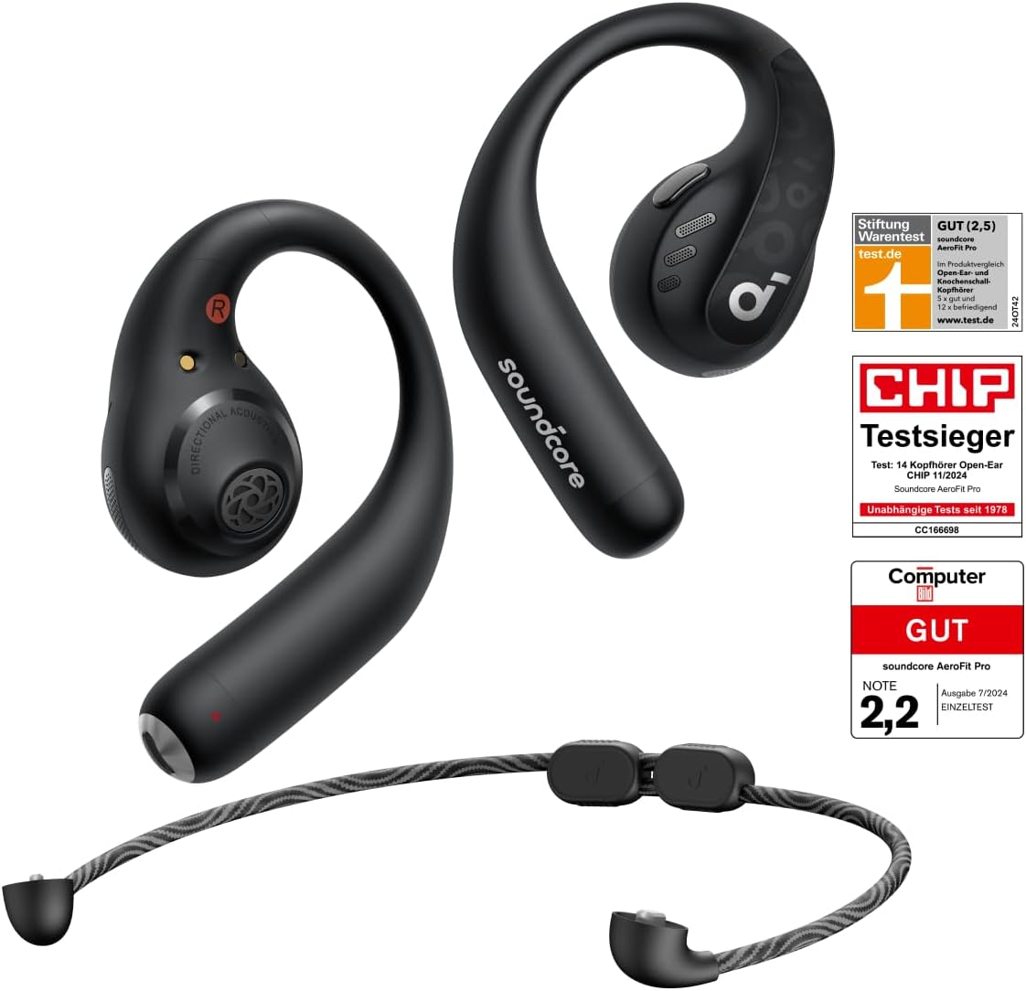 Open-Ear Kopfhörer AeroFit Pro, Tiefschwarz