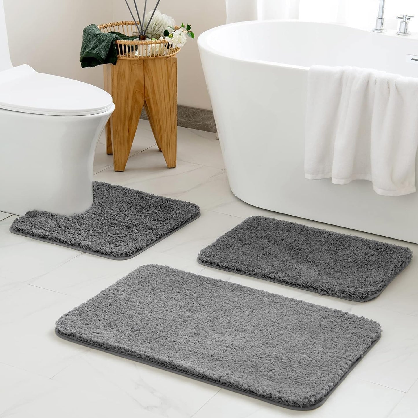 Badematte, Grau 60 x 100 cm
