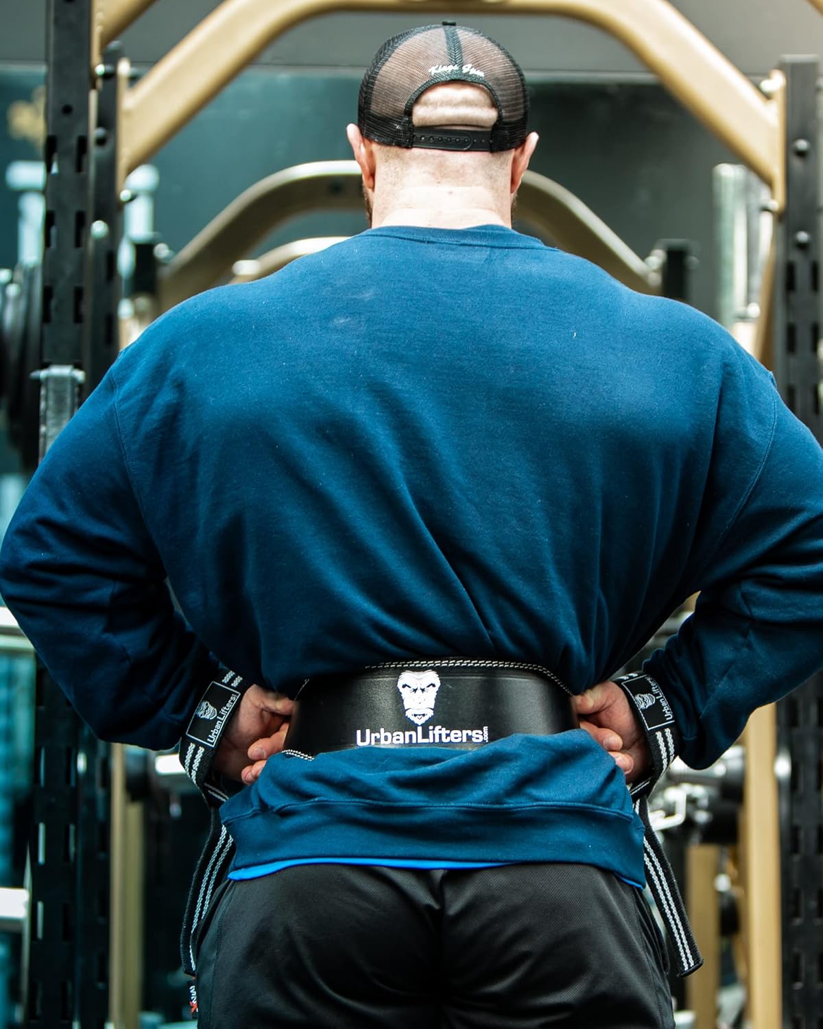 Gewichthebergürtel aus Leder für Krafttraining, S