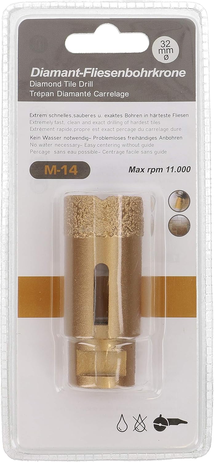 Profi Fliesenbohrer 32 mm für Trockenbohren, 32mm