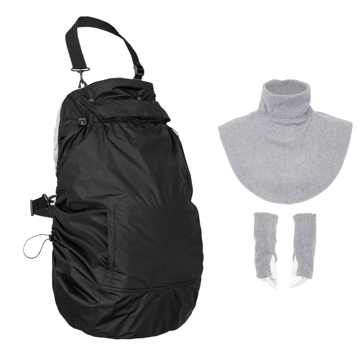 3-in-1 Tragecover mit Regenschutz, stone