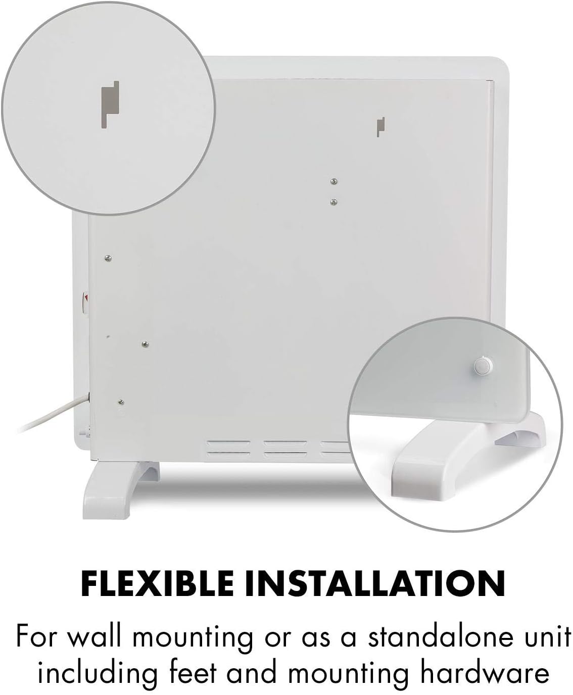 Elektroheizung, 1000 Watts - bis 20 m² ; Weiss