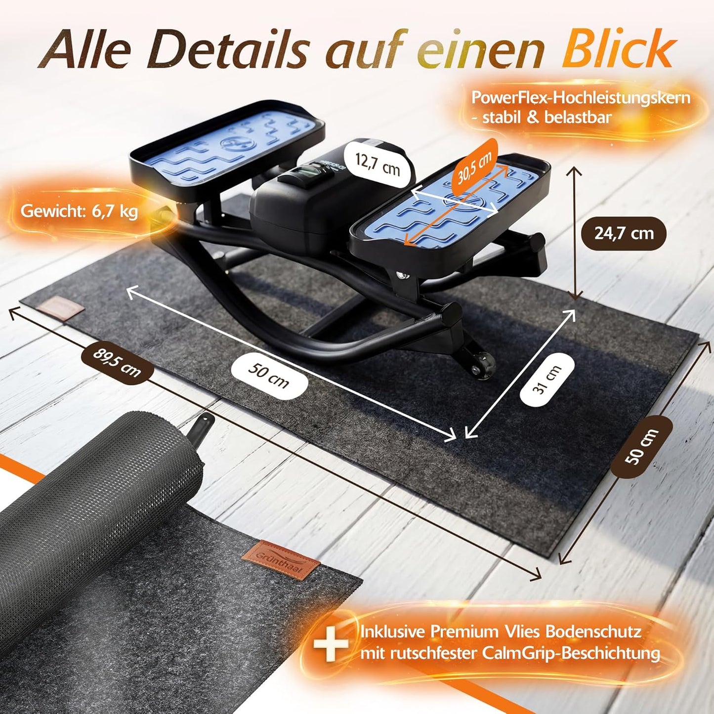 Rollslider Mini-Stepper für Ganzkörpertraining