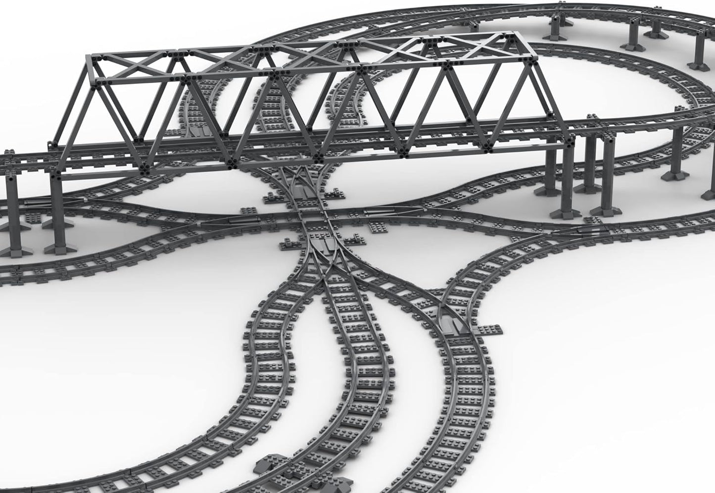 Stützpfeiler-Set für Lego City Züge, Infinity Loop, Infinity Loop