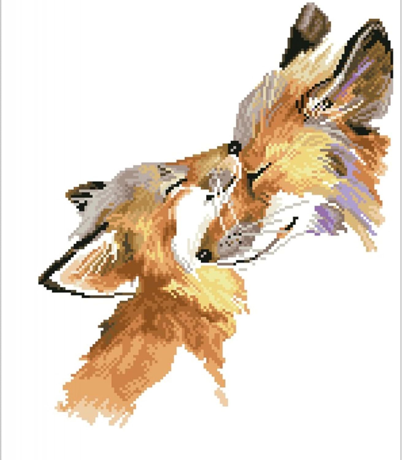 5D Diamond Painting Set Fuchs, Fuchs Glückseligkeit