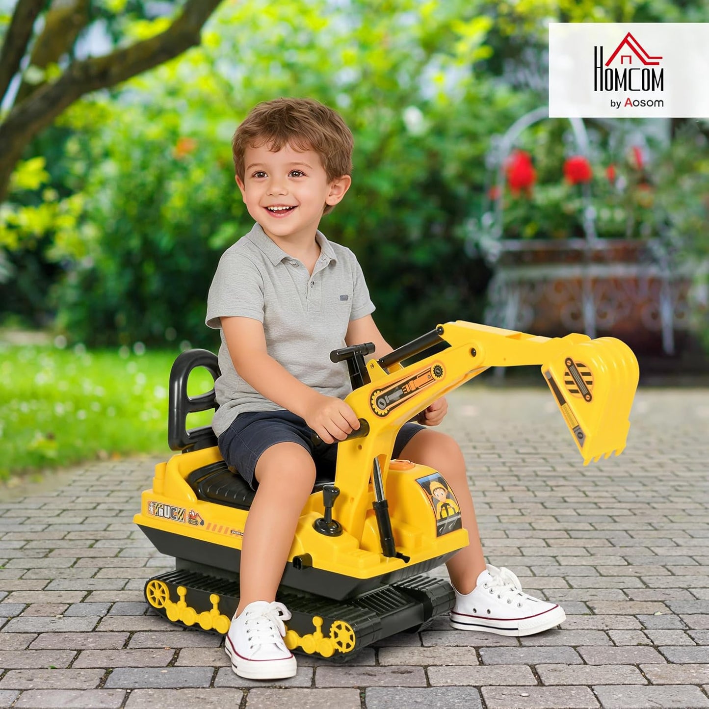 Sitzbagger mit Schaufel und Hupe für Kleinkinder