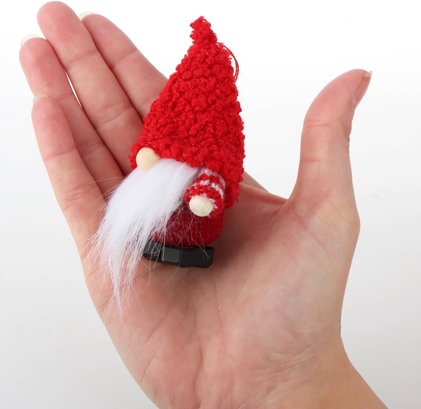 Weihnachtsmann-Anhänger Set (12 Stück), Big Pack D - Plüsch + Filz