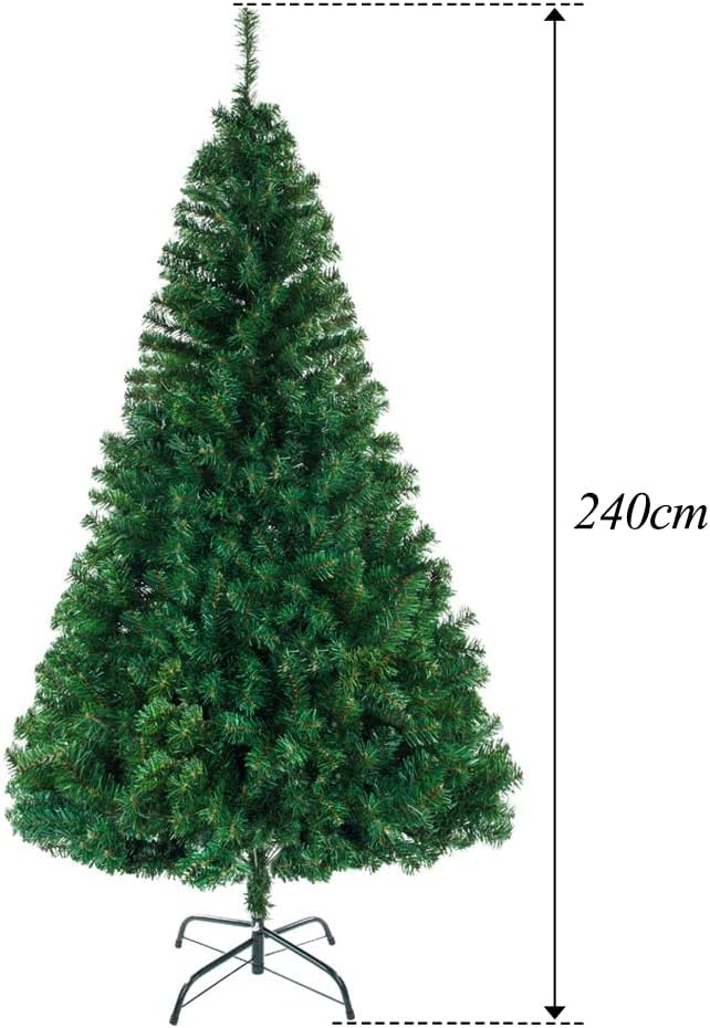 Künstlicher Weihnachtsbaum mit Metallständer, Grün, 240 cm