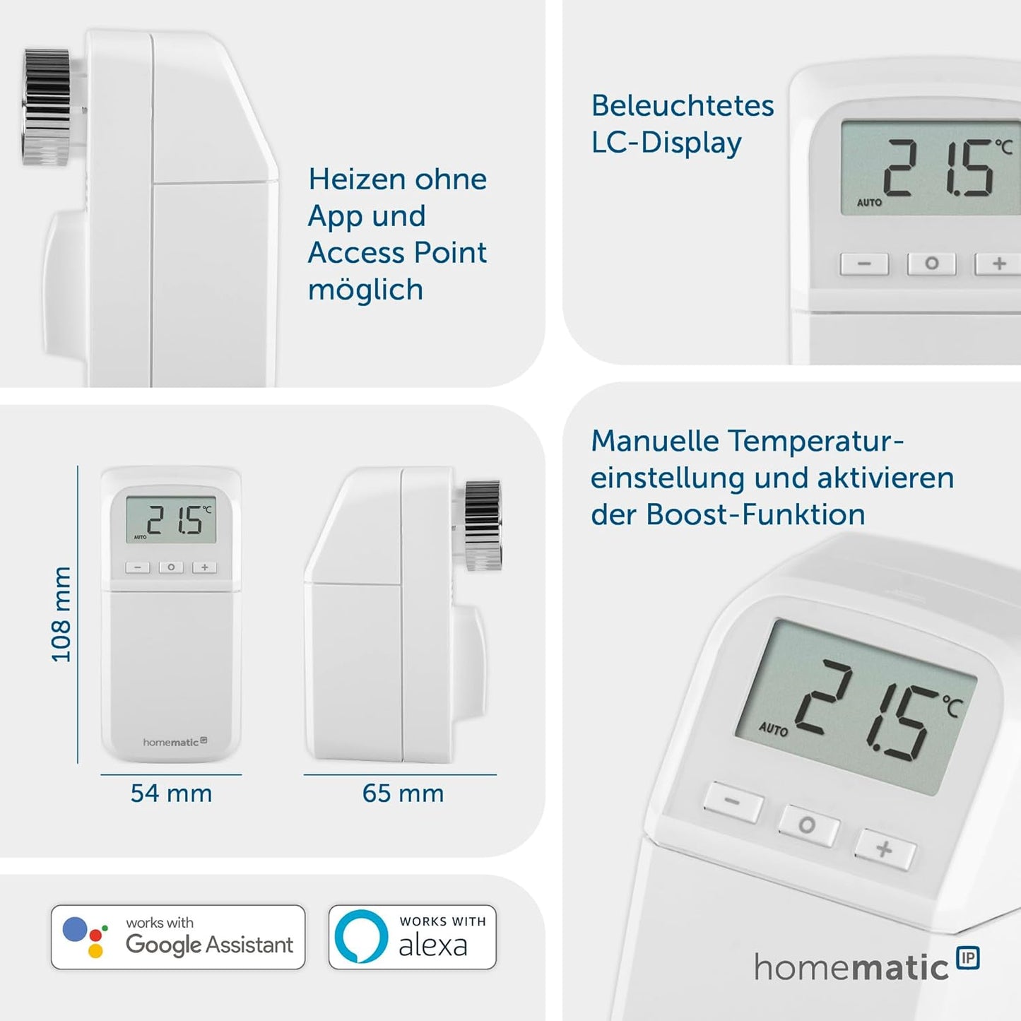 Smart Home Heizkörperthermostat kompakt plus, Thermostat – Kompakt plus