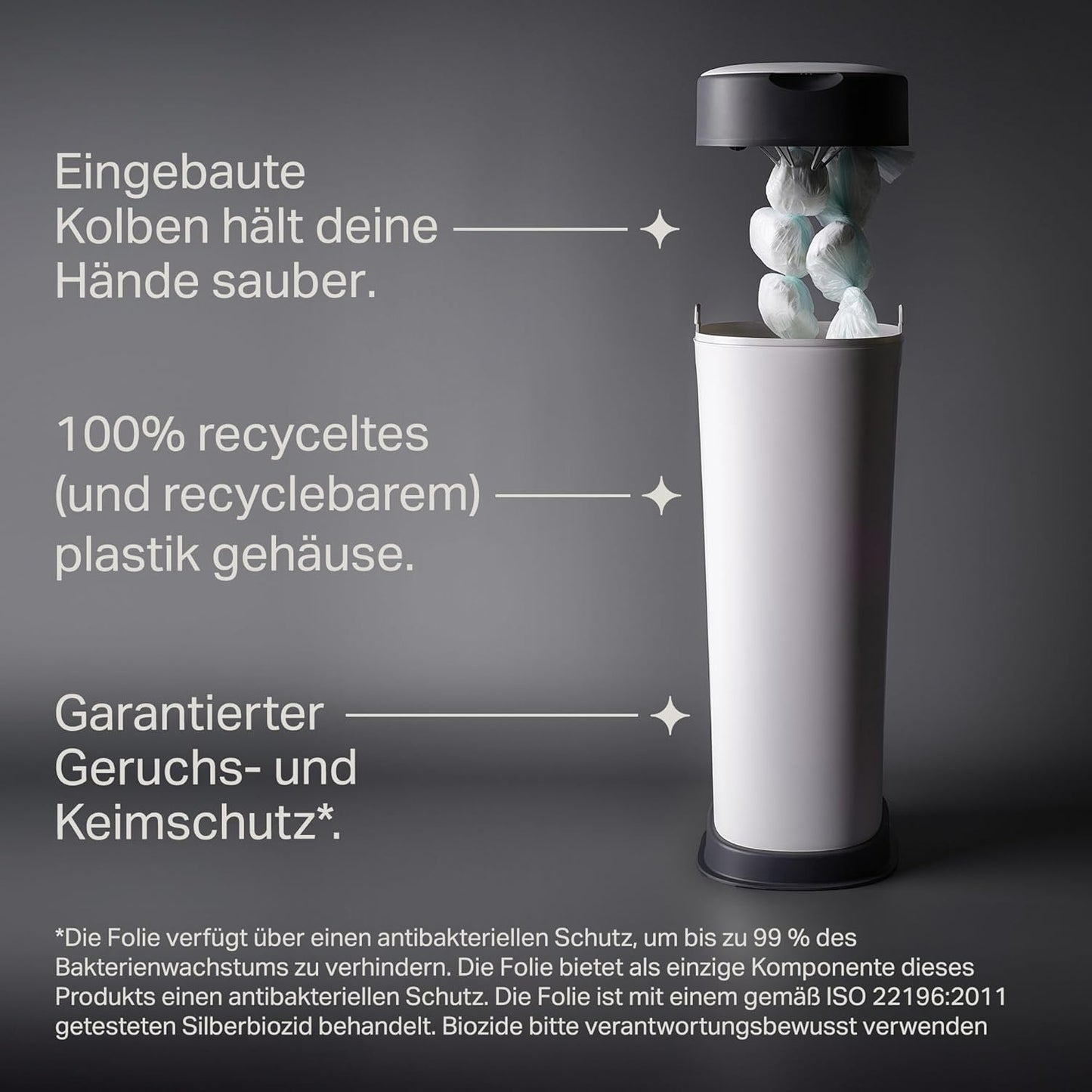 Twist & Click Windeleimer Maxi, XL Weiß