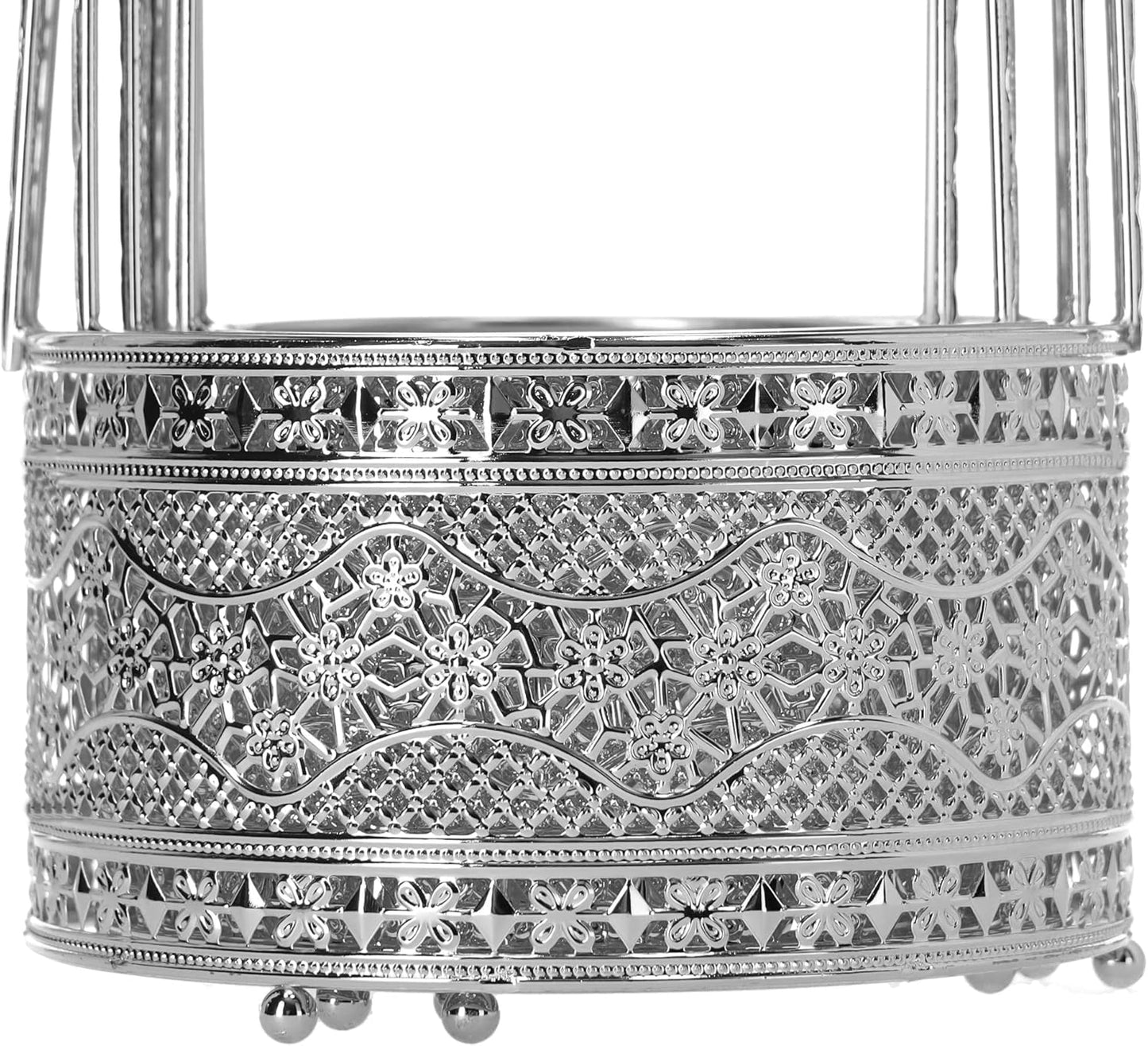 Orientalischer Kohlekorb, Silber XL - Durchmesse 18cm