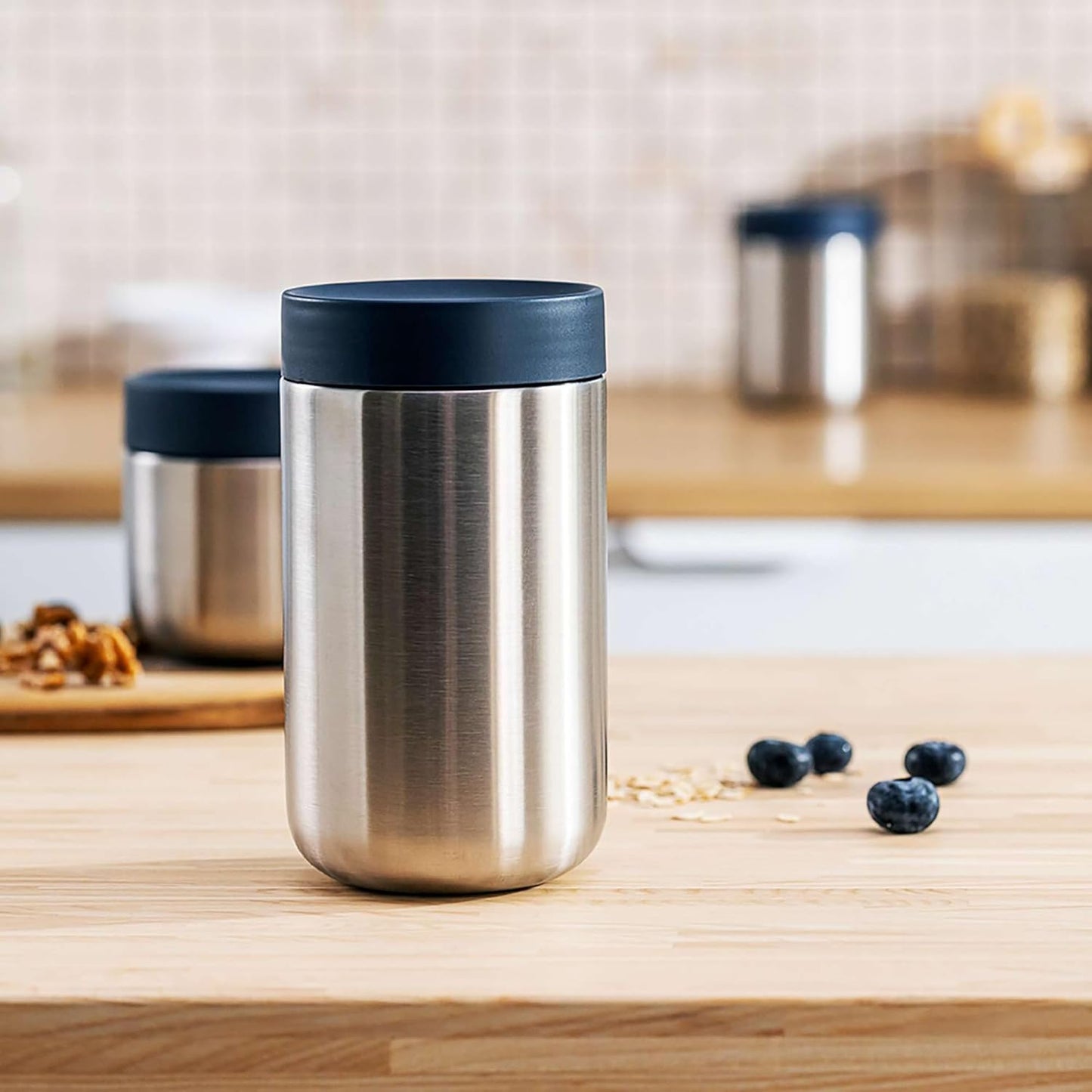 Thermobehälter, Navy & Steel Large (750ml)