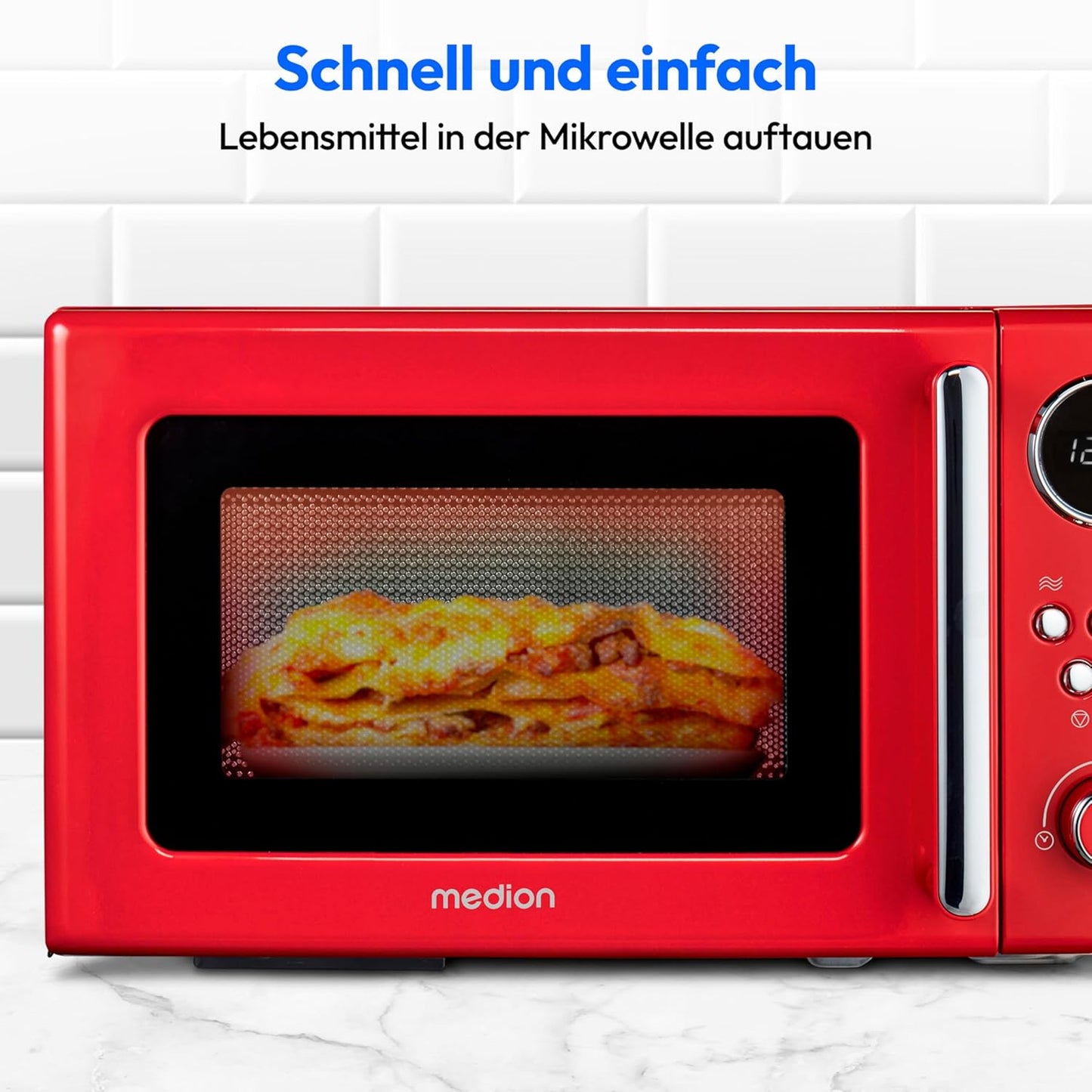 Retro Mikrowelle MD15000, Rot