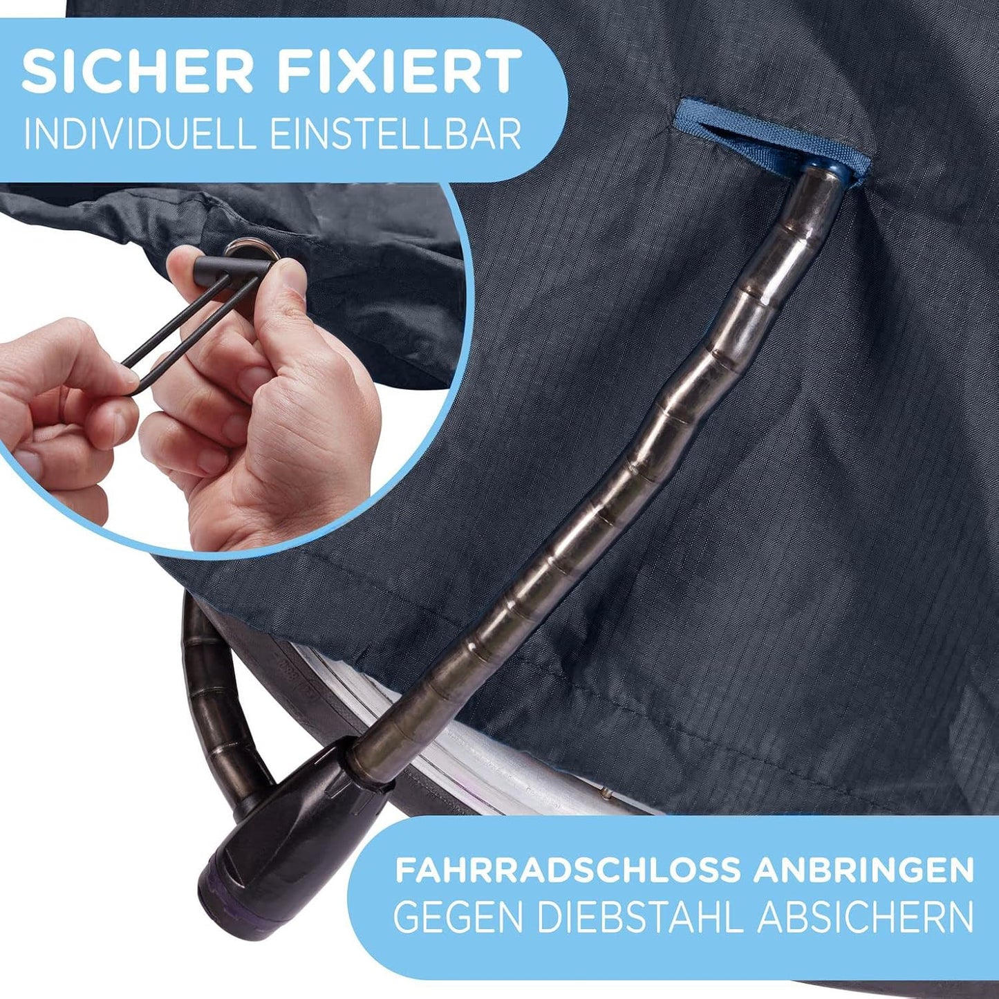 Abdeckung für Veloanhänger, Blau