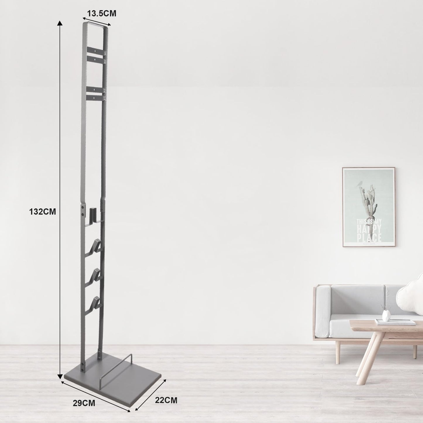 Staubsaugerständer für Dyson V6 bis V15 und DC30 bis DC74 Modelle, Grau
