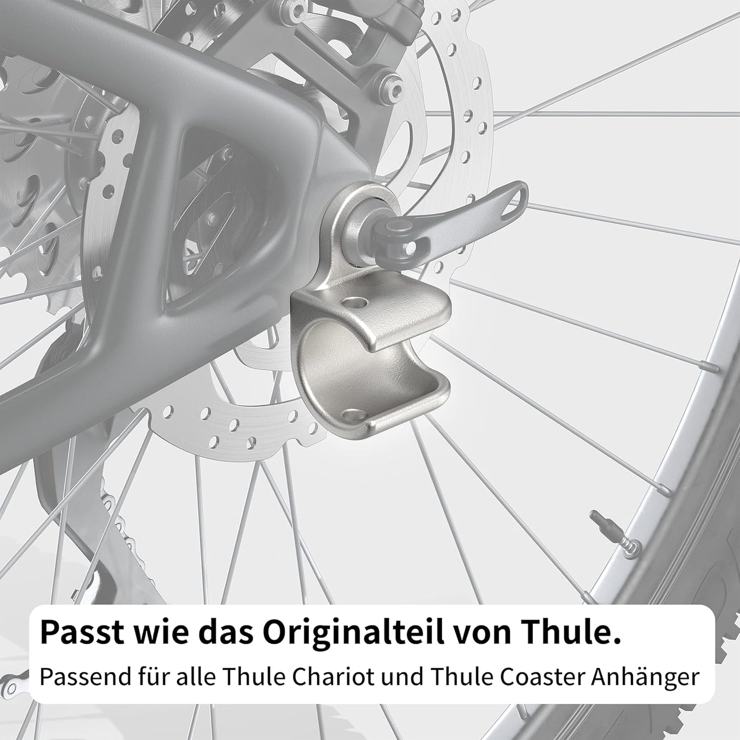Veloanhänger Kupplung für Thule, 2 Stück - Silber