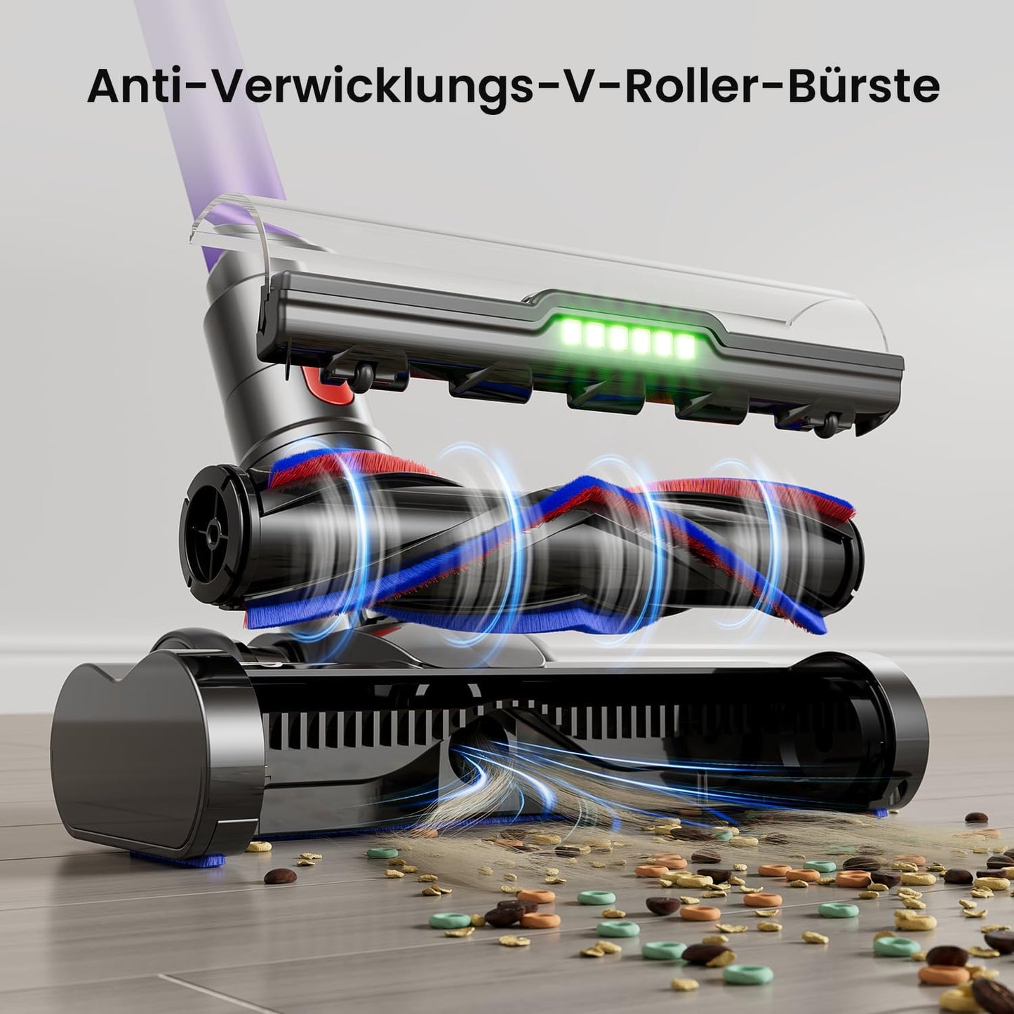 Core A10 Akkustaubsauger mit Hurrikanmodus, Lila Lila