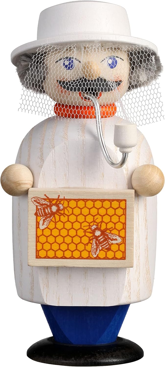 Räuchermann die kleinen Gesellen - Imker, 14 cm, Weiss